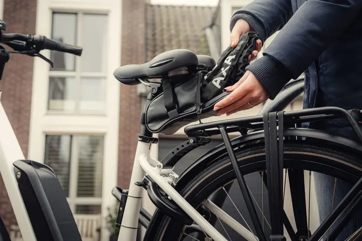 Speciaal ontworpen zadeltas voor kettingslot