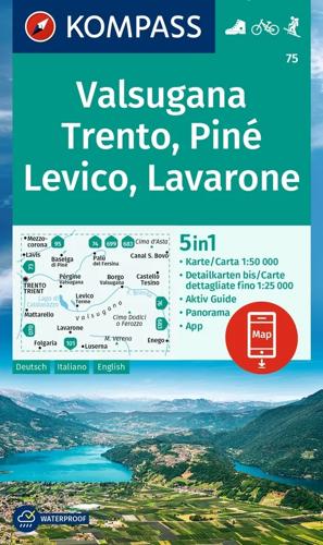 Wandelkaart WK75 Valsugana - Trento