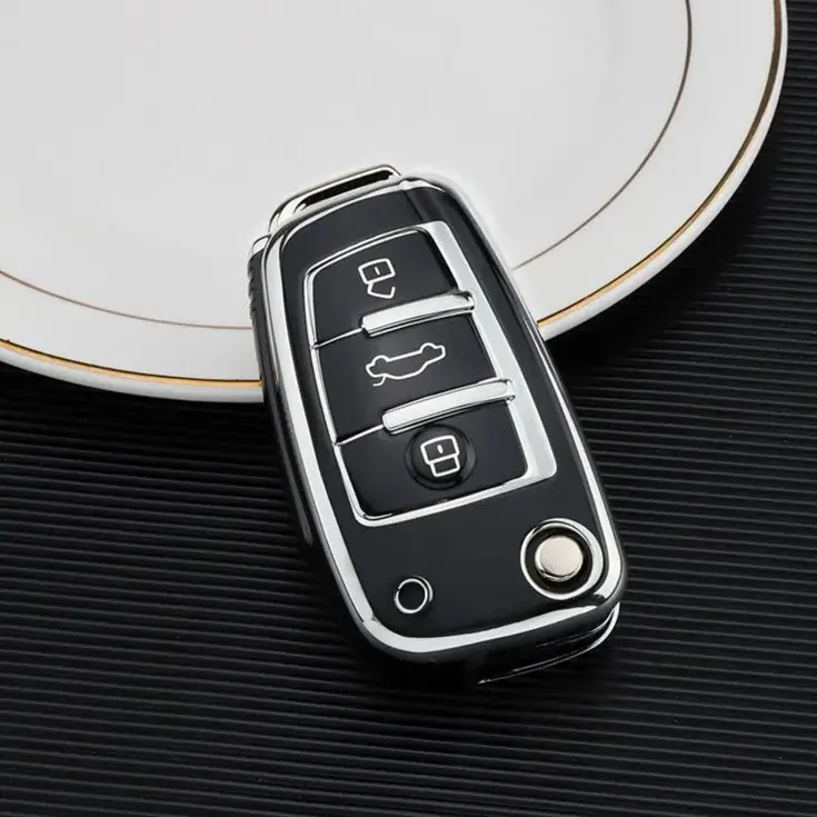 TPU Sleutelhoesje voor Audi zwart C3