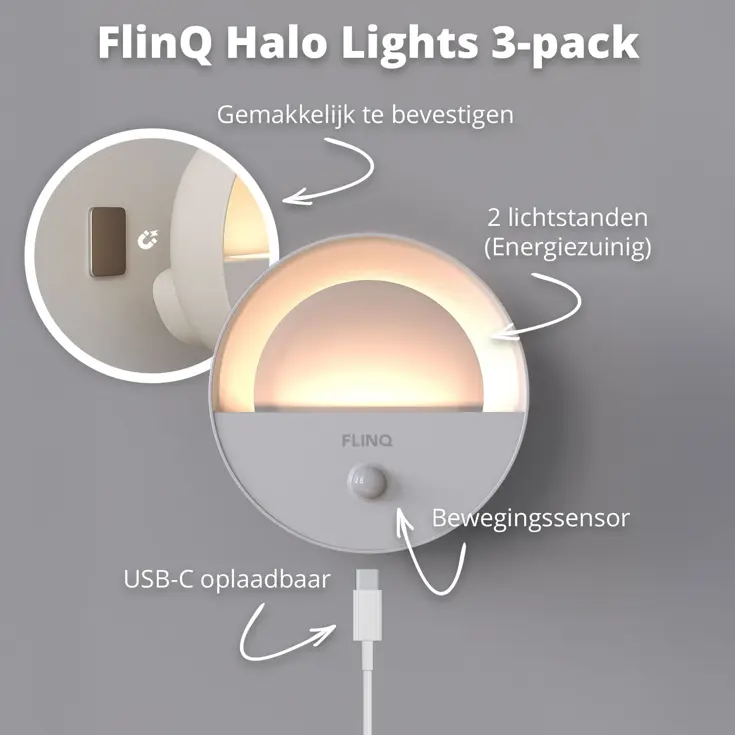 Oplaadbare Halo Lights - 3-pack