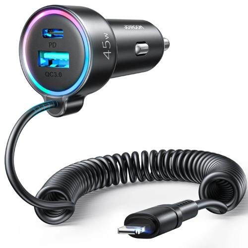 Bedrade Lightning Autolader - Zwart - Joyroom