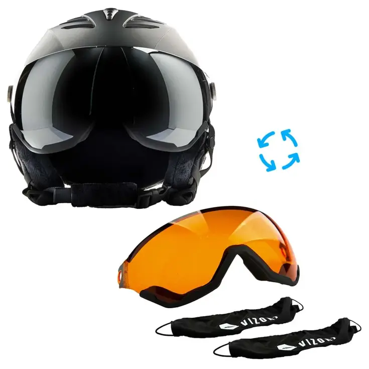 Vizorz Lux Skihelm - Inclusief 2 vizieren
