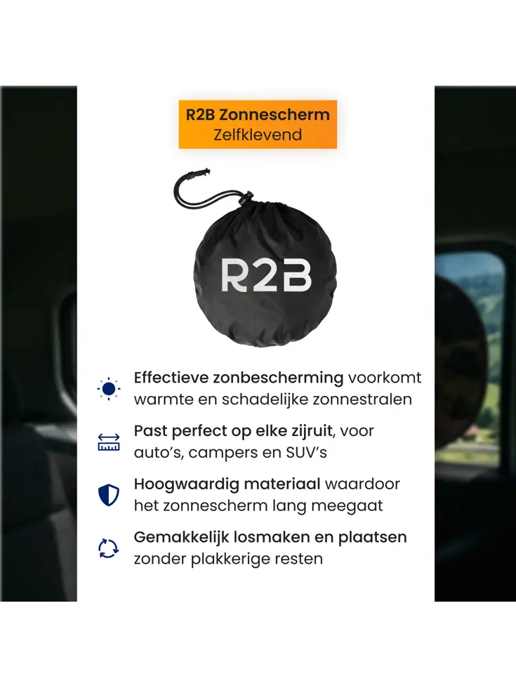 Zonnescherm Auto Zijruit - Set van 2