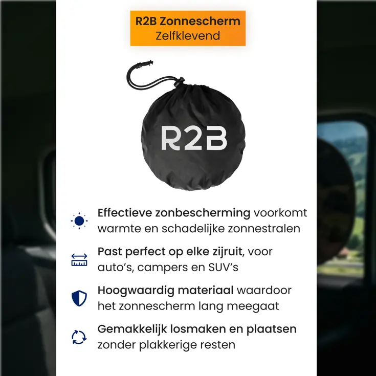 Zonnescherm Auto Zijruit - Set van 2