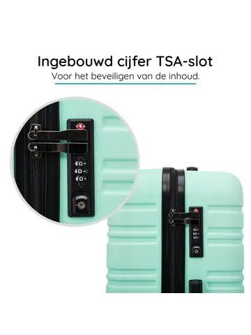 Kofferset S ABS 39L met TSA-slot en 360° wielen
