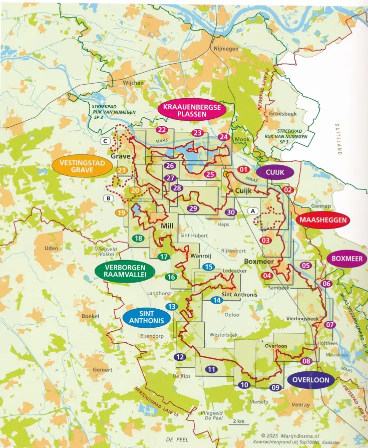Wandelgids Streekpad Land van Cuijk