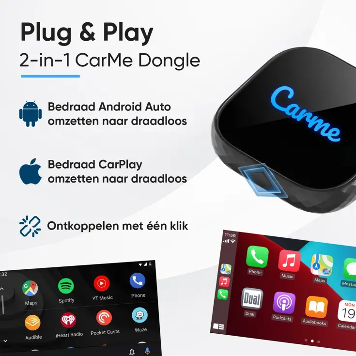 Premium 2-in-1 CarPlay & Android Auto Dongle