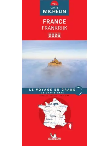 Michelin wegenkaart 721 Frankrijk 2026
