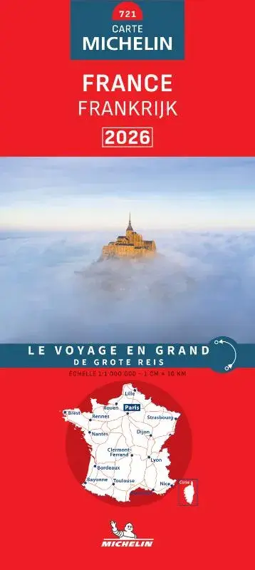 Michelin wegenkaart 721 Frankrijk 2026