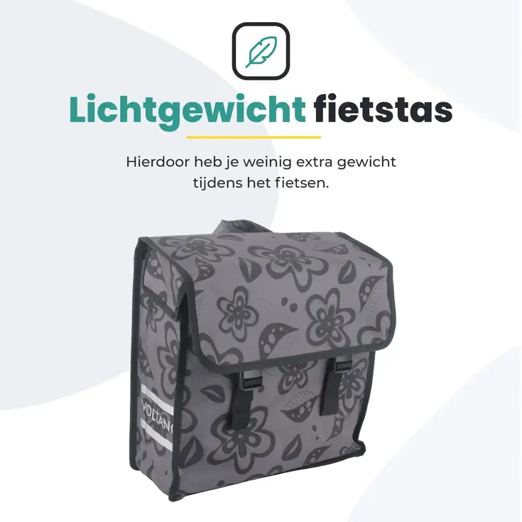 Voltano voorgevormde fietstas Floral Fusion