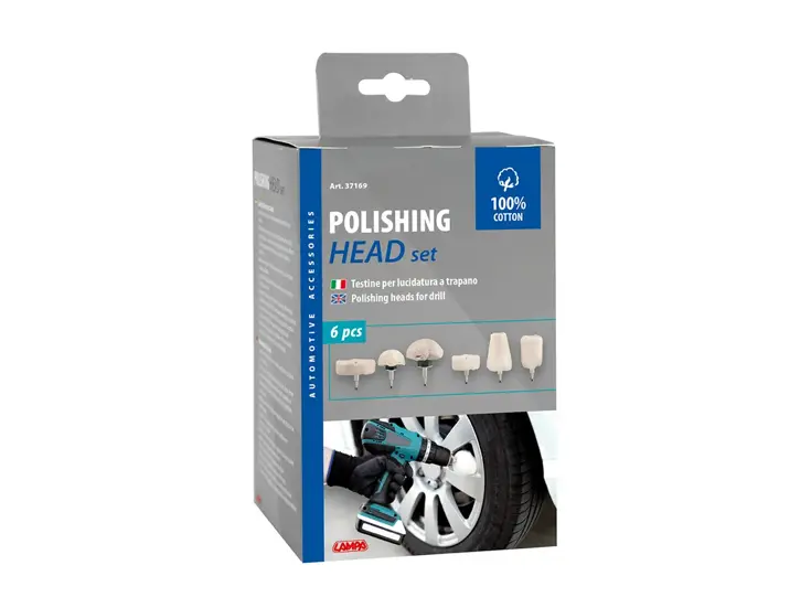 Polijstkoppen voor boormachines - set van 6