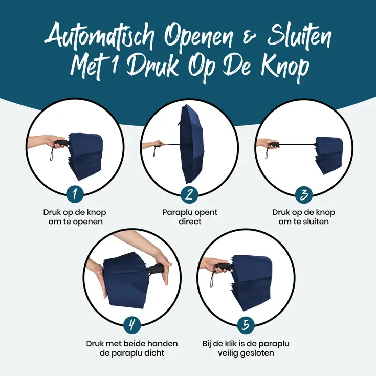 Stormparaplu opvouwbaar - Automatisch