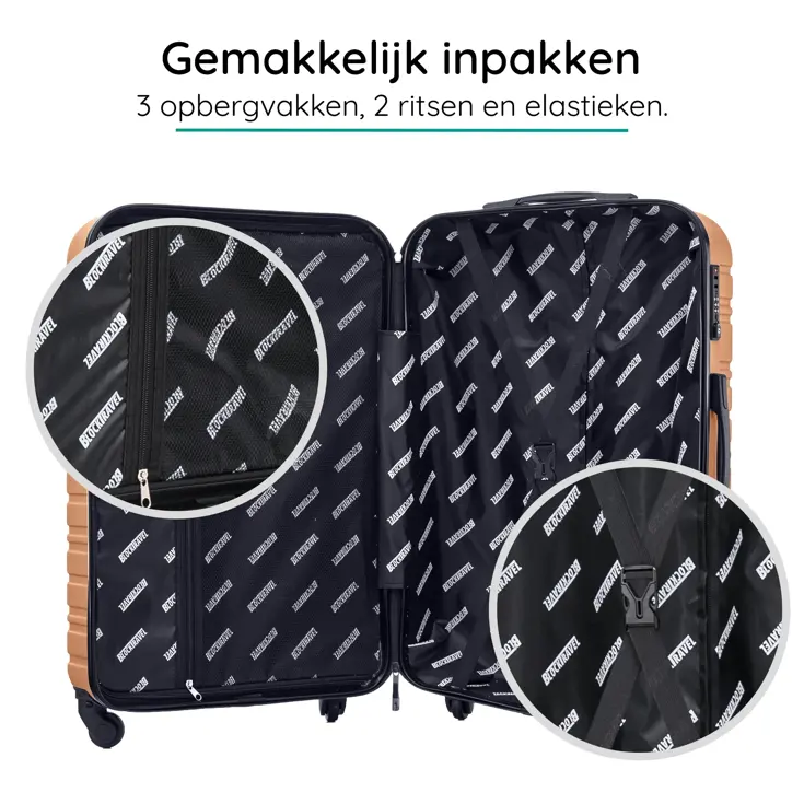 Reiskoffer M ABS 74L met TSA-slot en 360° wielen