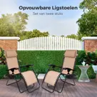 LifeGoods Opvouwbare Tuinstoelen