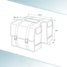 ProPlus Fietstas Dubbel - 40 L