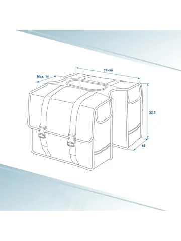 ProPlus Fietstas Dubbel - 40 L