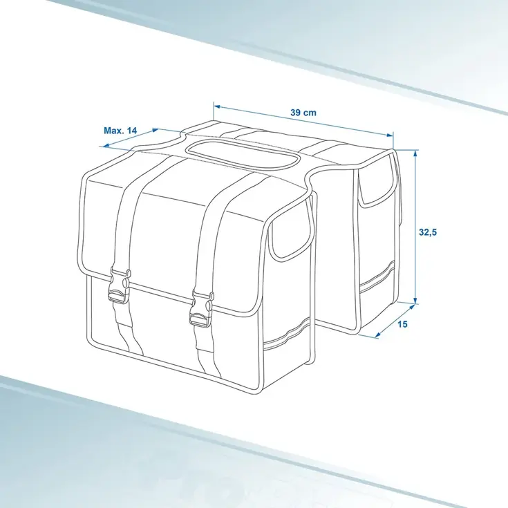 ProPlus Fietstas Dubbel - 40 L