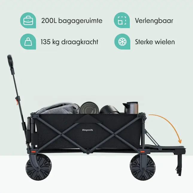 LifeGoods Bolderkar – 130KG