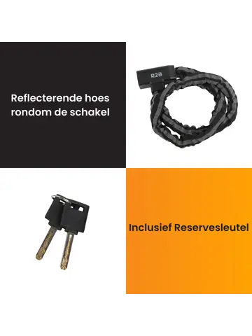 Fietsslot Reflecterend - 115 cm - Kettingslot