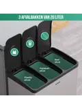 Avalo Prullenbak 3x20L - RVS