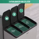 Avalo Prullenbak 3x20L - RVS