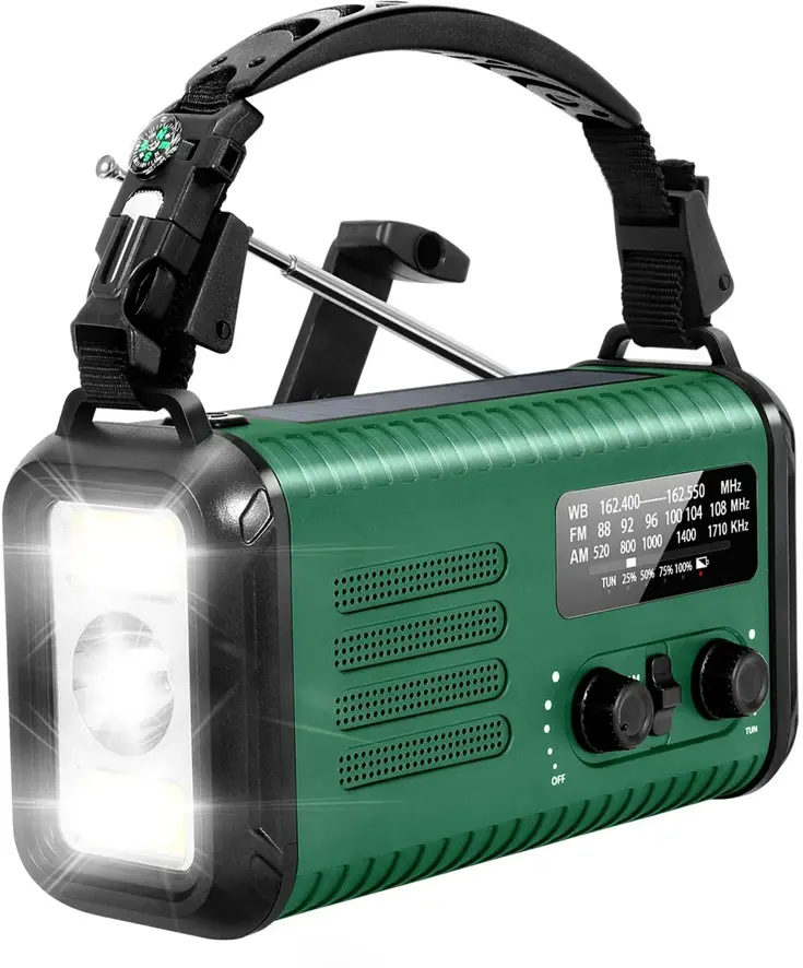 NoodRadio Solar Opwindbaar - FM/AM - 20.000mAh