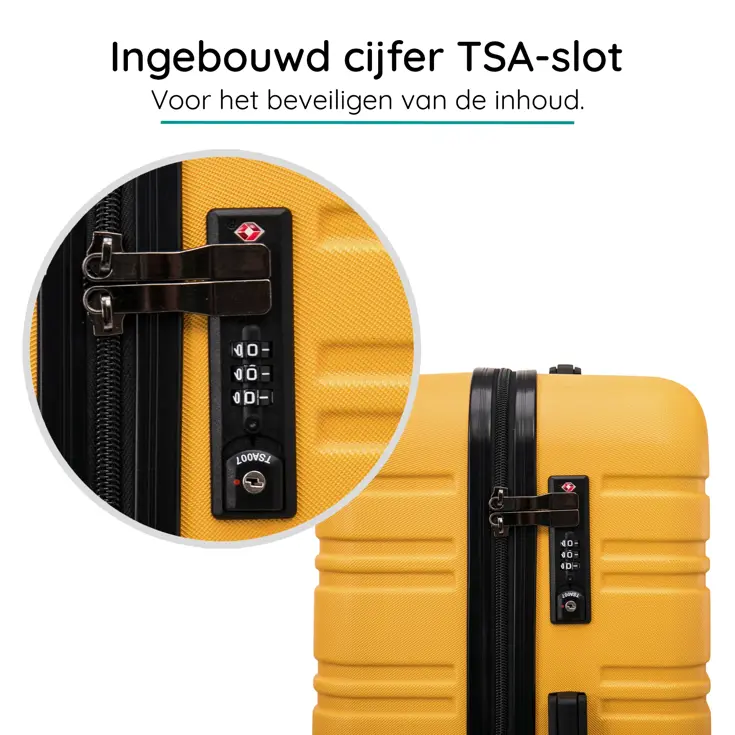 Reiskoffer XS ABS 29L met TSA-slot en 360° wielen