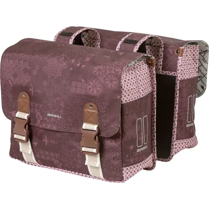 Basil fietstas dubbel Boheme fig red 35L