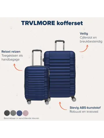 Kofferset – 2 Delig – 38L – Donkerblauw