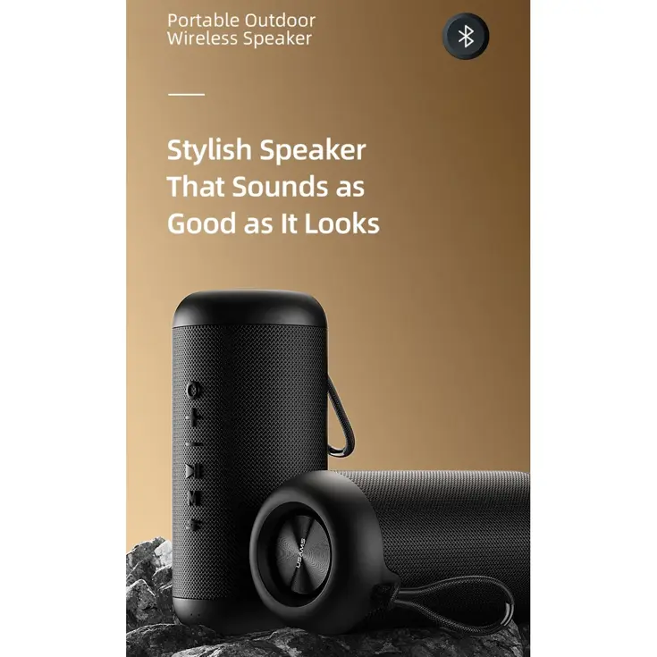 Draagbare Draadloze Speaker - Zwart - USAMS