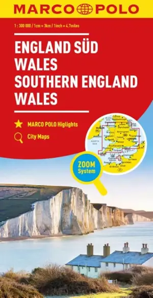 Marco Polo wegenkaart Zuid-Engeland - Wales
