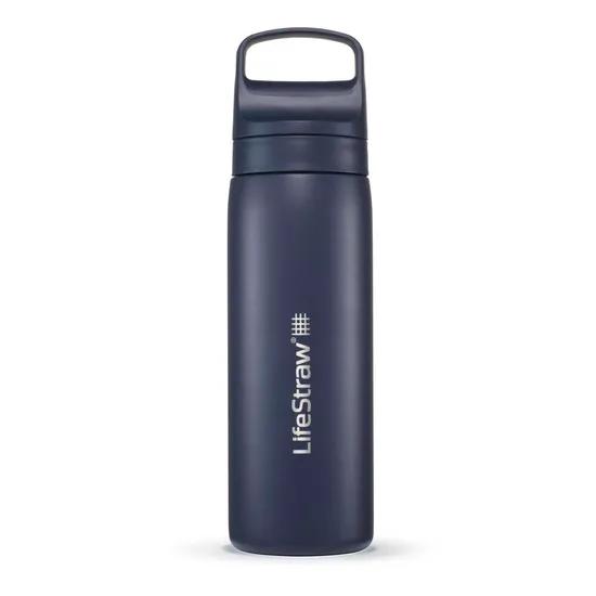 Lifestraw  Go  RVS Waterfles 500ml  Blauw  Donker Blauw