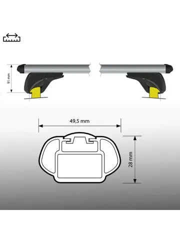 Dakdragers Hyundai Kona 2017-2023