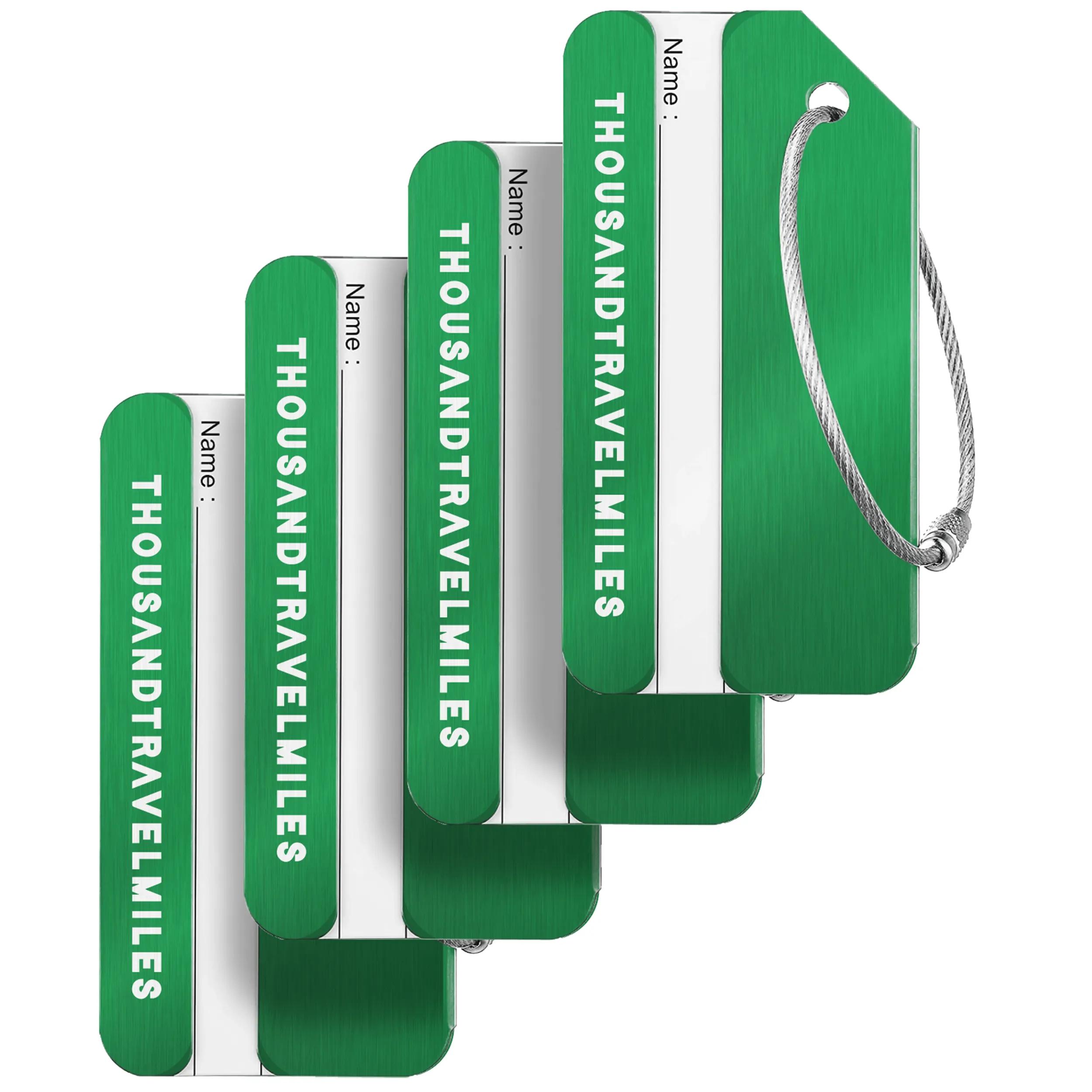 Thousandtravelmiles  Aluminium Bagagelabel  4 stuks  Groen  Groen main product image