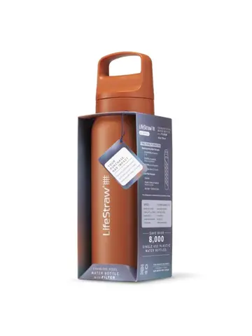 Lifestraw Go - RVS Waterfles 1L - Oranje