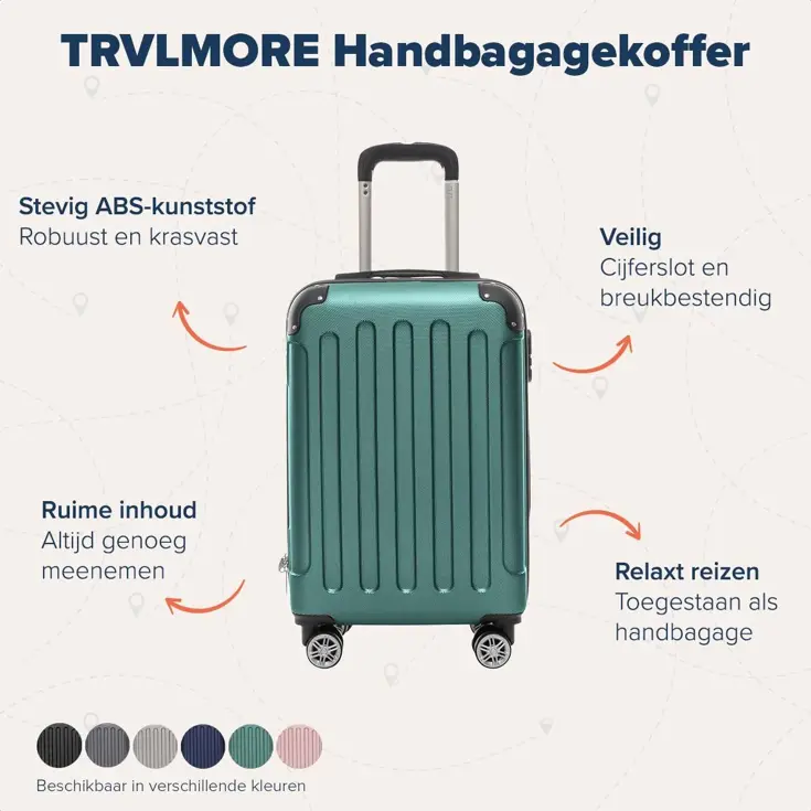 TRVLMORE Handbagage Koffer - 38L