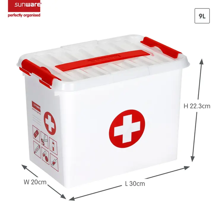 Q-line - EHBO doos met inzet - 9L - 2-delig