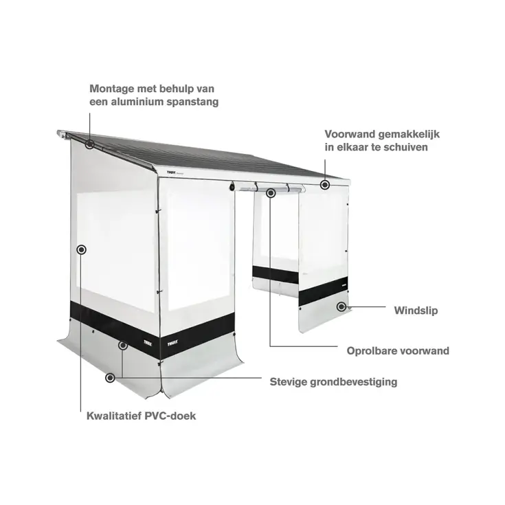 rain blocker zijwand G2 VAN 1,80-1,99m