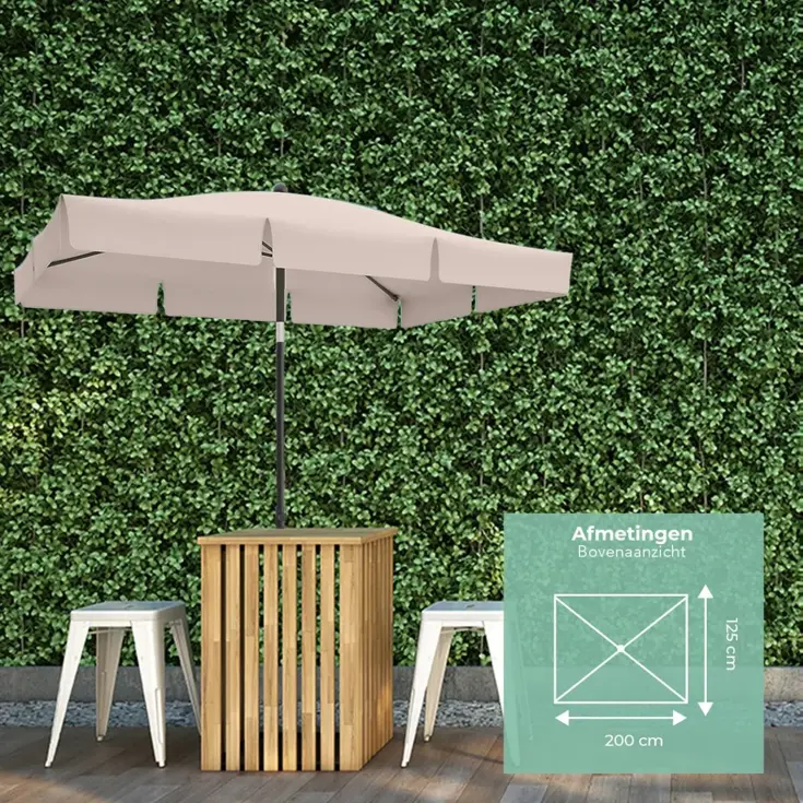 Parasol – 200x125cm – Taupe