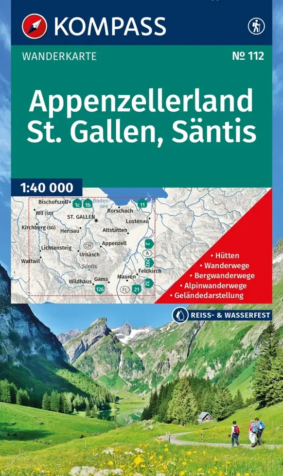Wandelkaart WK112 Appenzellerland