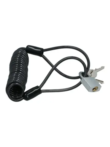 Spiraalslot 150 cm, 4 mm diameter, 2 sleutels