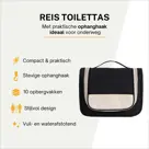 Toilettas met haak – Travel organizer – Zwart