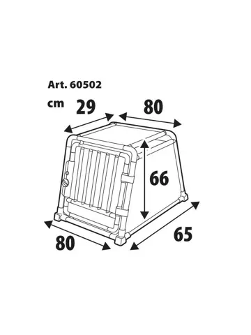 Lampa auto-hondenbench 80 x 65 x 66H cm
