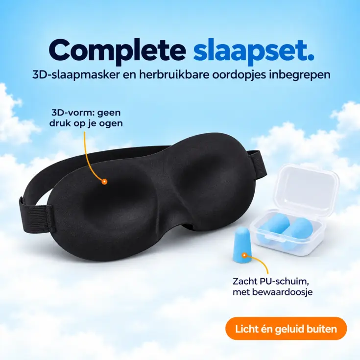 Reiskussen Set - Nekkussen Vliegtuig Memory Foam