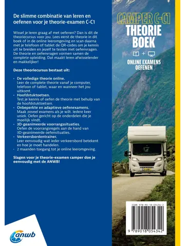 ANWB Camper Theorieboek C-C1 + Online examens oefenen