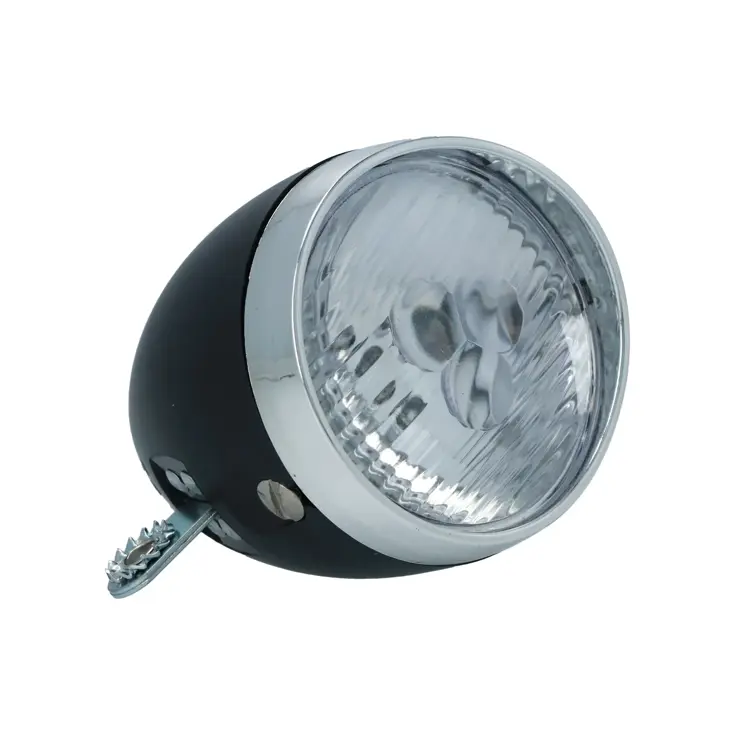 Classic zwarte koplamp met 3 krachtige LED's