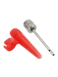 Voetpomp met dubbele cilinder en manometer