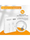 USB-A naar Lightning Kabel - 1 Meter