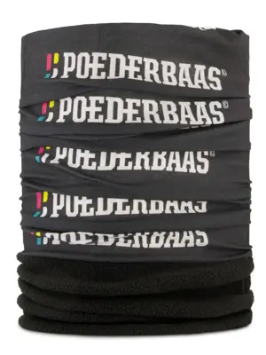 Poederbaas - Zwart Logo - Nekwarmer