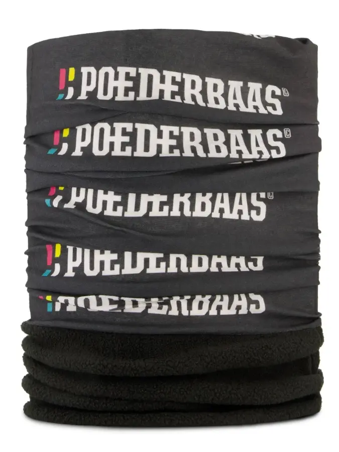 Poederbaas - Zwart Logo - Nekwarmer
